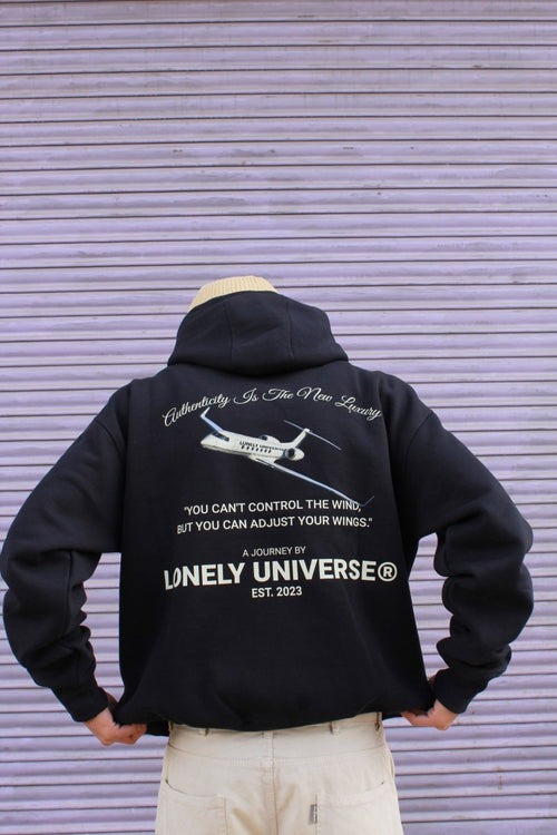 JET HOODIE NAVY - LONELY UNIVERSE